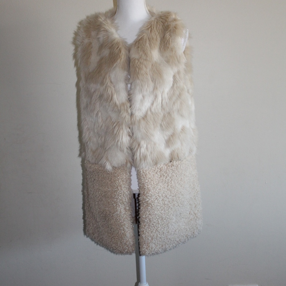Nordstrom Faux Fur Vest Womens One Size